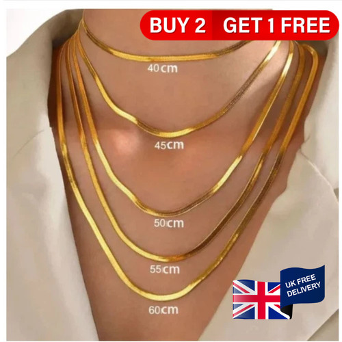 Unisex flat snake chain - unisex,