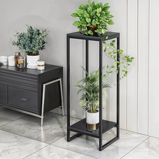 Plant Stands Black Metal MDF