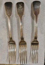 Three Solid Silver George IV