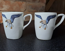 Midwinter Stylecraft WILD GEESE by PETER SCOTT - 2 BEAKERS / Mugs - RARE 1960's