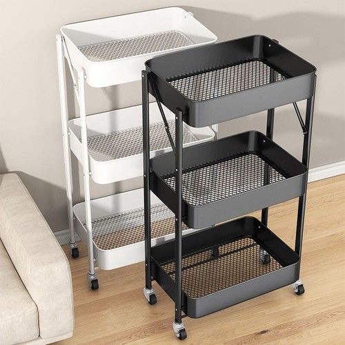 Tier metal folding trolley - folding,