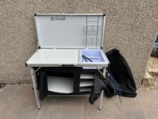 Outwell Drayton portable folding kitchen unit with storage and washing bowl