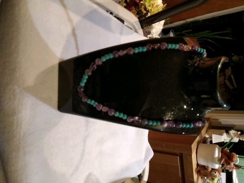 Dainty necklace turquoise - necklace,