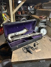 The Martin Band Inst Saxophone Brass Musical Instrument Elkhart IND W Case USA