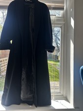 Women Black  Long Vintage Wool
