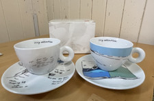 Set Of 2 Illy Collection 2003 Cappuccino Cup Saucers boxed 6035 & 5013 SAN35