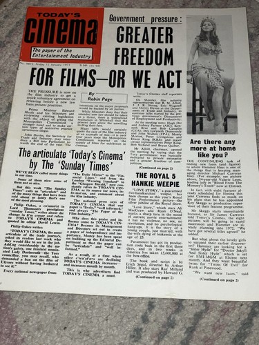 Today cinema 1971 ingrid - today’s,