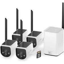 Swann MaxRanger4K Solar Security System Kit Wireless Cameras x4 SWNVK-MR4KSD4