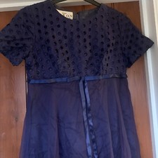 Vintage Navy Jean Varon gown 14