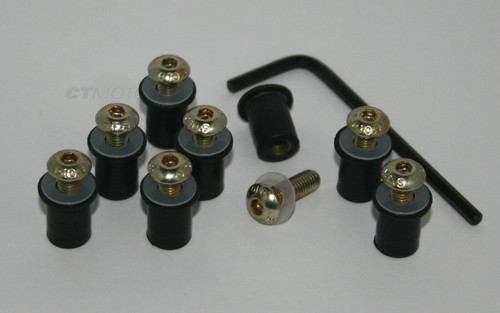 Screen rubber well nuts - m5,