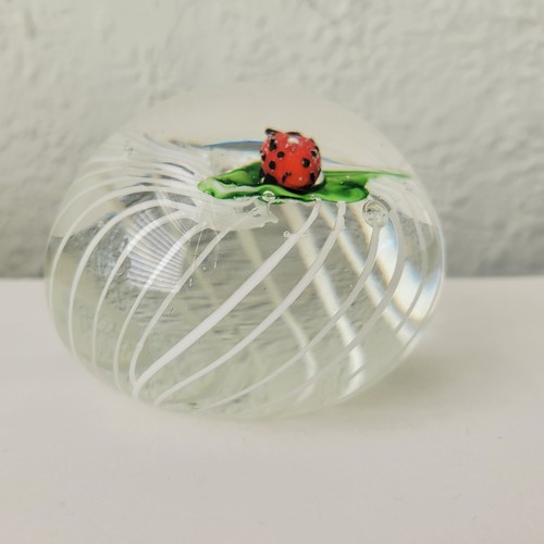 Vintage art glass paperweight - vintage,