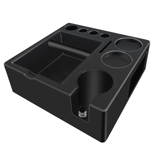 Espresso tamping station knock
