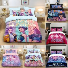 Kids' Girls K-POP Cool 3D Quilt Duvet Cover Bedding Set Single Double King Gift