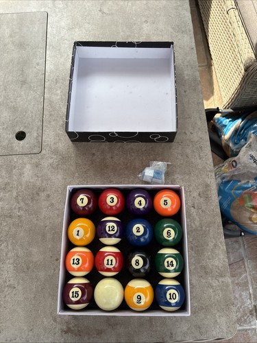 Pool balls with pieces of - pool,