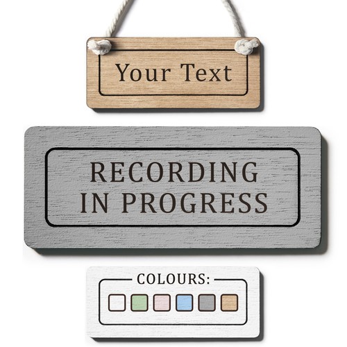 Recording progress sign - recording,