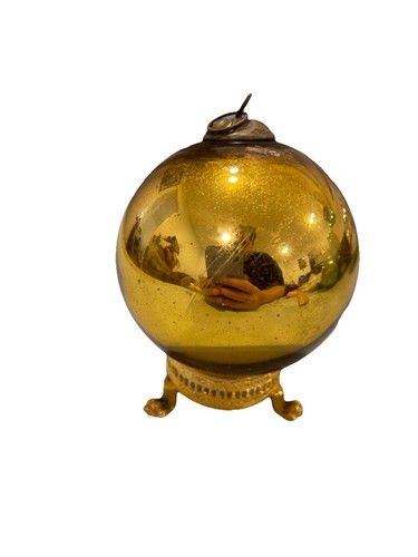 Antique kugel mercury glass - antique,