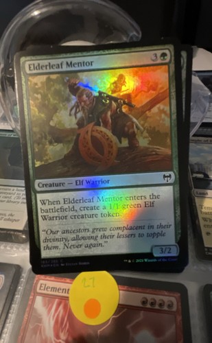 Elderleaf mentor kaldheim foil - elderleaf,