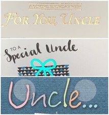 Uncle birthday card , various
