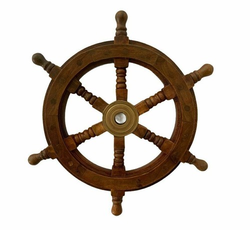 Nautical wooden ship - wooden, steering