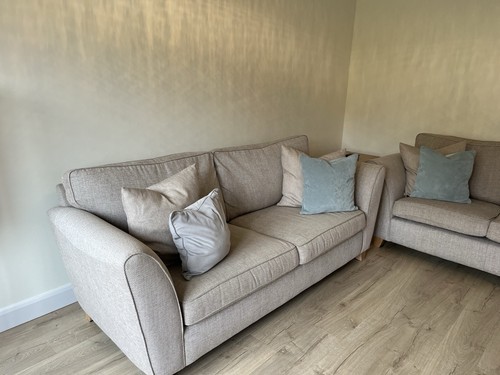 Used scs rosa fabric sofa - rosa, 3