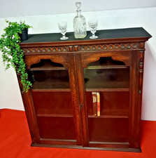 Antique oak bookcase - oak,