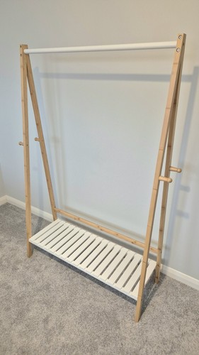 Solid wooden clothes rail - wooden, rack