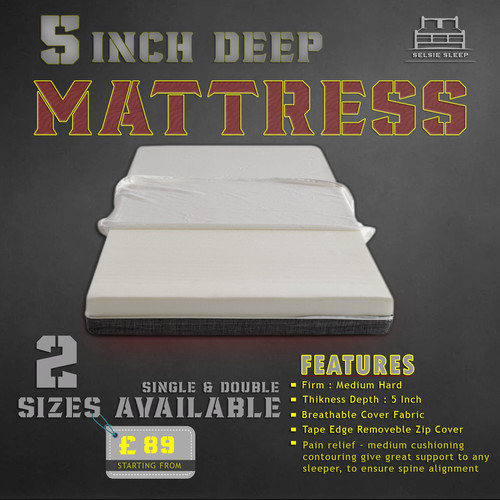 Mattress 3ft single inch - mattress, 5