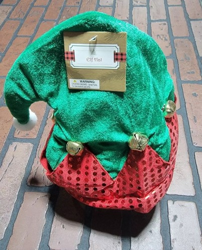 Christmas elf hat with bells - christmas,