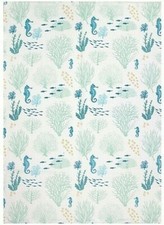 Seahorses & Coral Tea Towel T