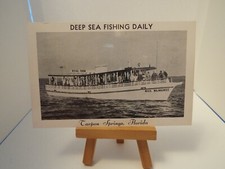 Vintage Postcard - Deep Sea Fishing Boat " Miss Milwaukee " - Tarpon Springs FL