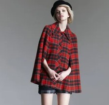 H by Henry Holland Plaid Cape