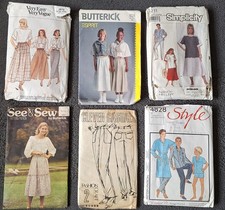 6 Vintage Sewing Patterns , Vogue, Butterick, Simplicity, Style