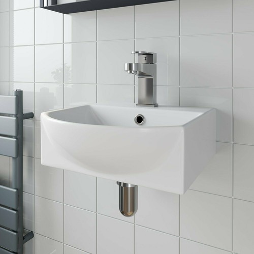 Bathroom wall hung basin hand - wall,