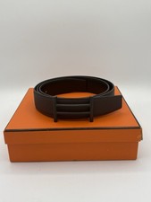 Hermes Brown Leather Belt Size