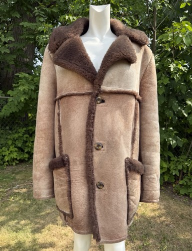 Vintage shearling coat - shearling, 44
