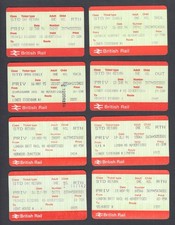 EIGHT BR British Rail Train Tickets Railway All Privilege PRIV  All from 1990s