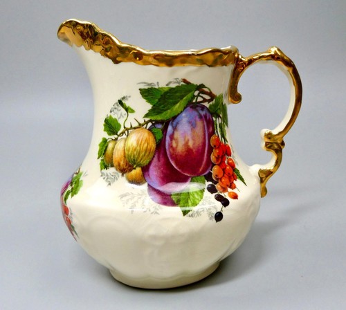 Vintage fruit pattern milk - pattern, jug