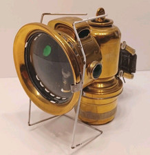 Vintage Lucas Calcia Brass Cycle Lamp with display stand 6.5" tall