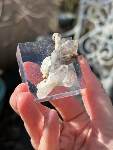 Brookite with himalayan quartz - himalayan,