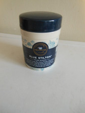 MARKS & SPENCER EMPTY CERAMIC BLUE STILTON BLUE & WHITE 200g CHEESE POT