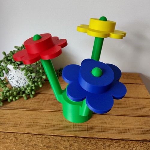 Large brick flowers - large, primary