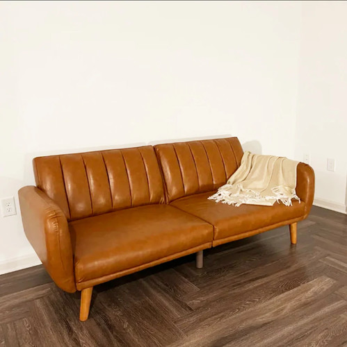 Brown mid century modern faux - mid-century,