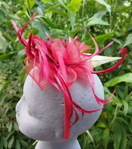 Fascinator red black - fascinator-, on