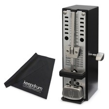 Wittner Super-Mini Tactile Mechanical Wind Up Metronome Black with Cloth