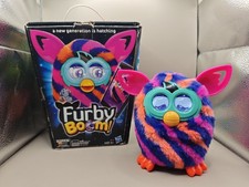 Hasbro Furby Boom Striped Fur With Original Box Interactive Tested and Working