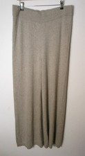 M&S Autograph L  100% Cashmere Wide Leg Cappuccino Trousers Pants