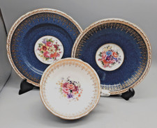 Antique Royal Worcester Porcelain Trio Tea Cup Saucer & Plate Sign W Long C1930