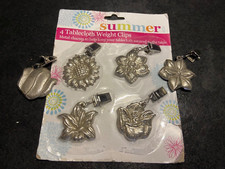 Set 6 flower metal tablecloth weight Clips