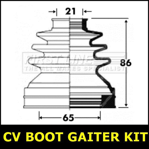 Boot gaiter kit - cv,