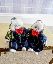 Vintage Pair Porcelain Clown